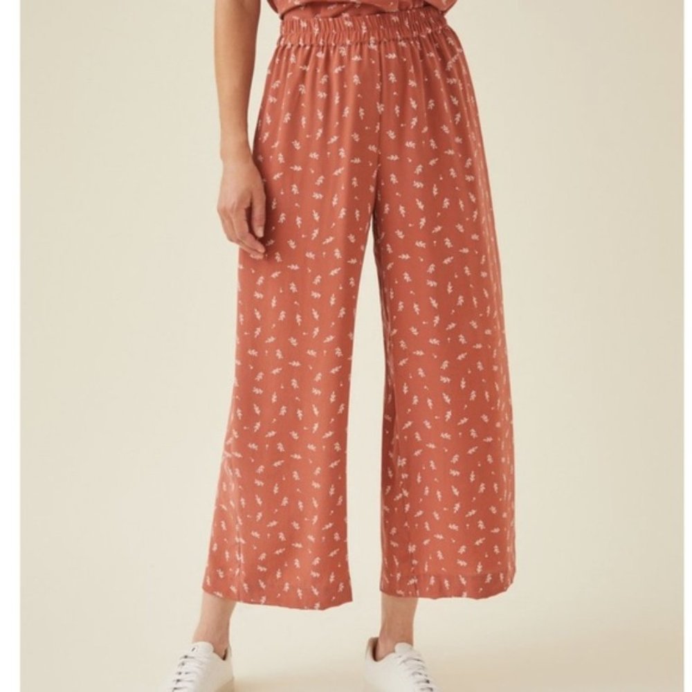 AMOUR VERT Salice Cropped Pants in Marsala Willow, size Medium